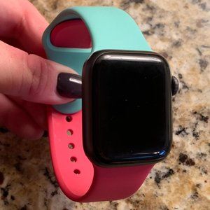 Apple Watch Spearmint & Hibiscus Sport Bands EUC